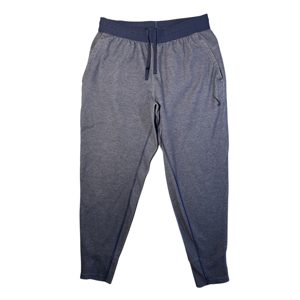 Nike Yoga Dri-FIT Men's Blue Heathered‎ Drawstring Jogger Pants Size M